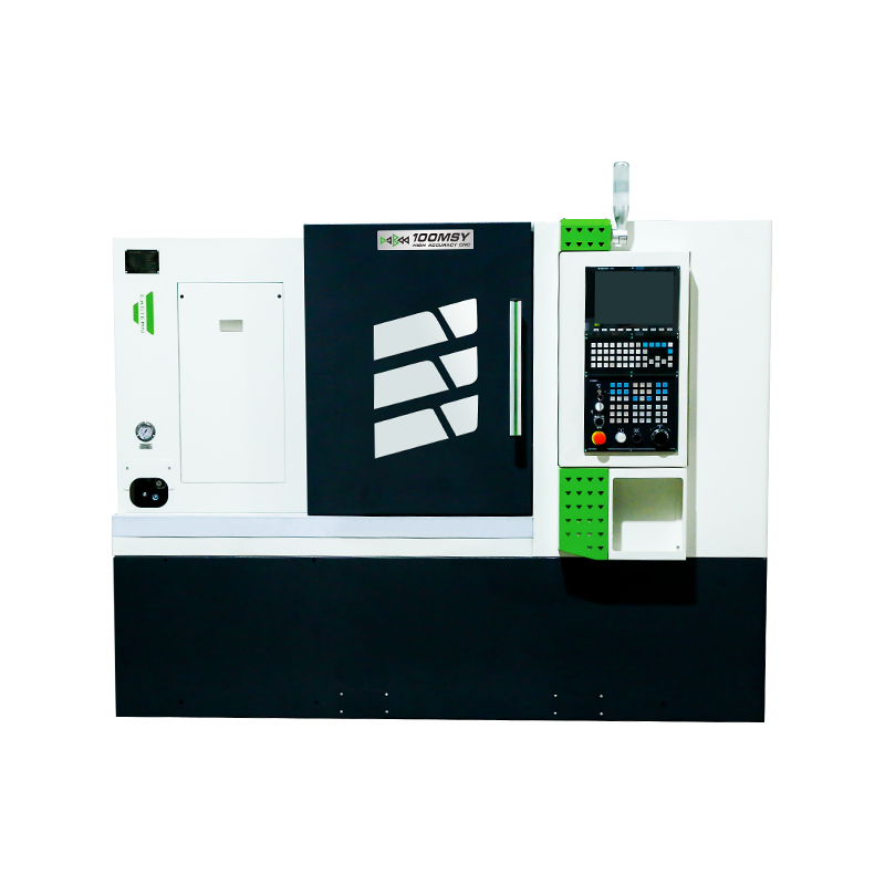 100MSY CNC Токарный станок с наклонной станиной, контршпинделем и осью Y миниатюра 2