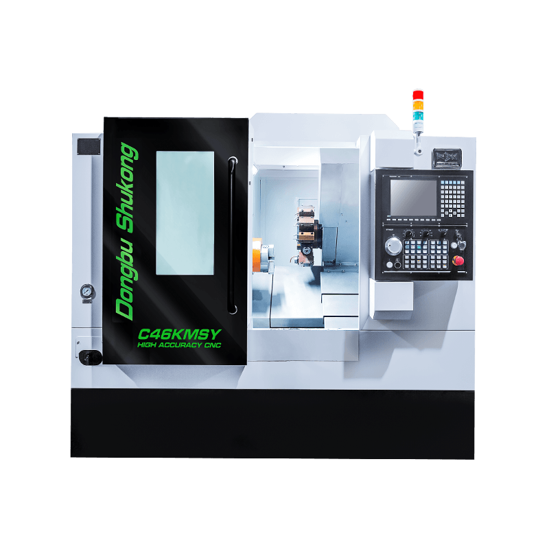 C46K MSY/C46K CNC Токарный станок с наклонной станиной и линейным расположением инструмента (Gang Tooling) миниатюра 4